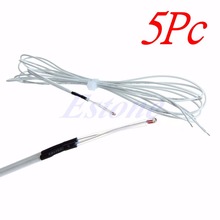 F98 2016 newest5pcs Reprap NTC 3950 Thermistor 100K with 1 Meter Cable Wirefree shipping