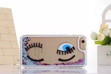 Newest Dynamic Liquid Glitter Sand Quicksand Star Case For iphone 6 Crystal Clear Cellphone Back Cover