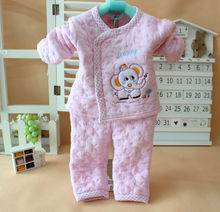 Retail baby clothes newborn autumn and winter quality underwear suit long sleeve baby wear infant thermal