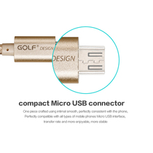 Golf Micro USB Cable 2 1A 1M 1 5M 2M 3M Metal Braided Wire 2 0