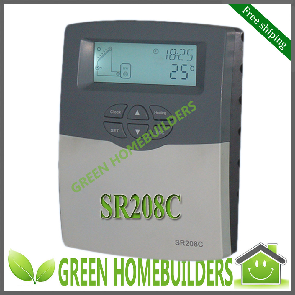 SR208C Solar Controller Water Heater Temperature Difference Controller for split solar water heating system SR208C Solar Controller Water Heater Temperature Difference Controller for split solar water heating system