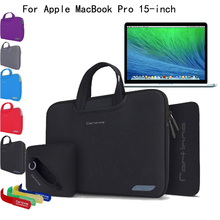 4-in-1 Slim Neoprene Skin Shockproof Sleeve Carrying Case Briefcase Bag Pouch Cover For Apple MacBook Pro 15/ 15.4” Laptop