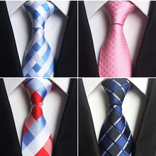 2016 Classic 100% Silk Mens Ties New Design Neck Ties 8cm Plaid&Striped Ties for Men Formal Wear Business Wedding Party Gravatas