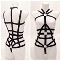 2016 new pastel goth body harness Play suit sexy cage Lingerie set garter belt Fetish Boudoir