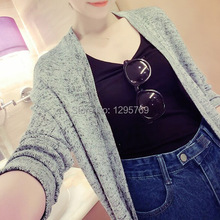 2015 Spring Autumn New Korean Women Solid Color Casual Cardigans Sweaters Air conditioning Shirts Long Section