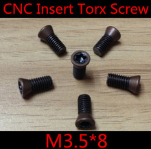 100pcs/lot M3*8 Alloy Steel  CNC  Insert Torx Screw for Replaces Carbide Inserts CNC Lathe Tool