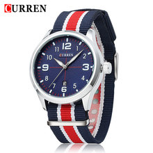 Relogio Masculino New CURREN 8195 Quartz Watch Men Brand Luxury Wristwatches Men Auto Date Military Leather Sports Watches