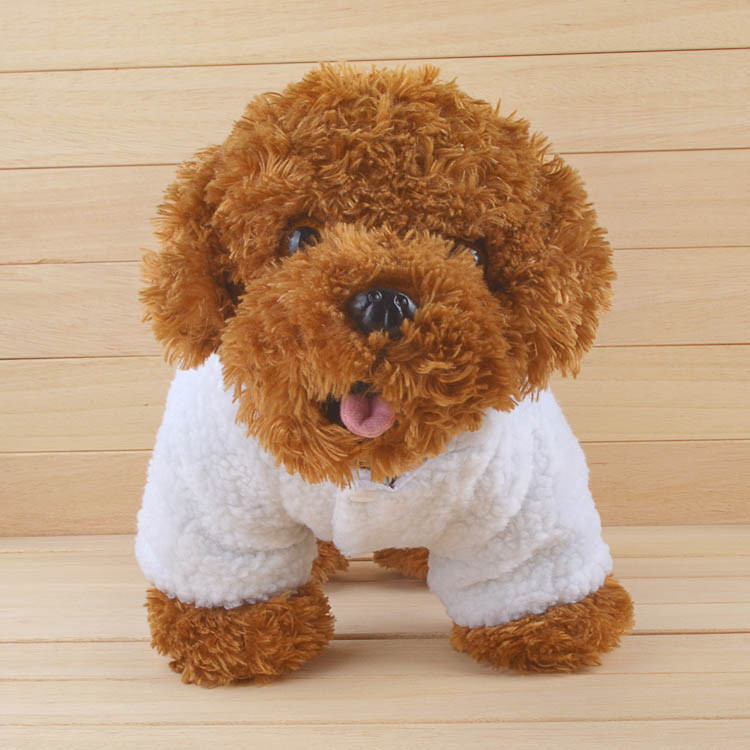 Fashion Pet Costume Samll Dog Clothes Coat White Sheep Puppy Hoodie Chihuahua Clothing In Winter Warm Apparel Size XS S M L XL 1162