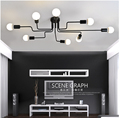 Black White Iron 4 6 8 heads edison industrial Loft Ceiling lights earth cage Light creative
