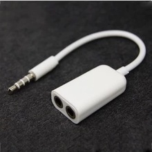 Wholesale 3.5mm 1 to 2 Earphone and Headphone Splitter Accessories For Sport Mini Clip Mp3 Mp4 Music Player