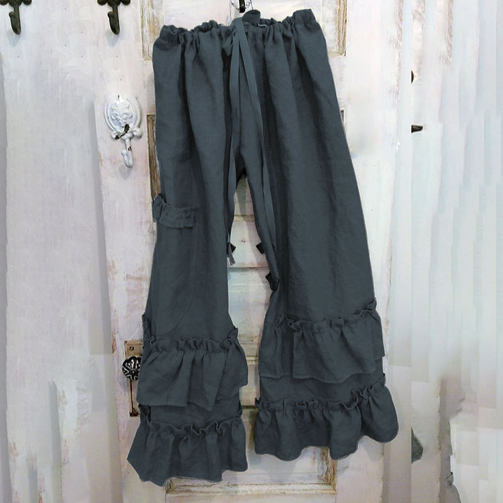 plus size ruffle pants