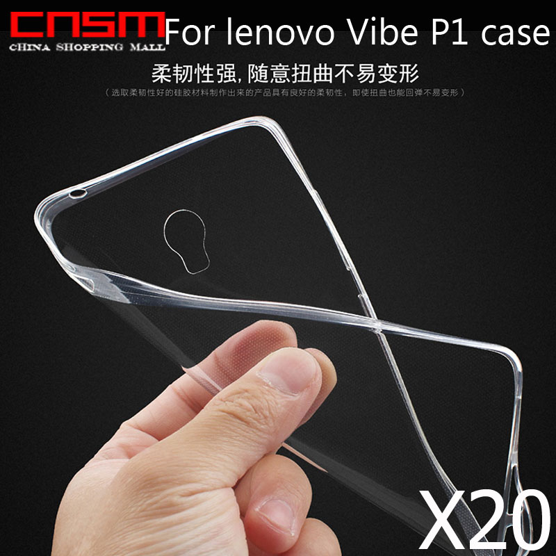 Ultra thin transparent clear soft TPU 0.6mm Slim protective Case cover For Lenovo Vibe P1  Free Shipping! 20/lot
