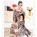Nightgowns for Kids Girl autumn Long Nightdress Cotton Linen Robe mother and daughter Long Nightwear
