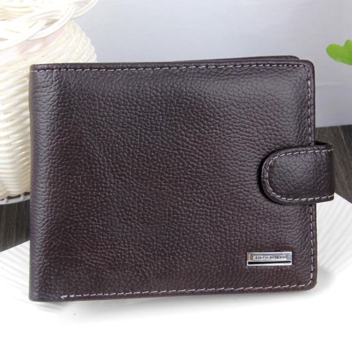 Luxury Mens Wallet Genuine Leather Wallet for Men Carteira Masculina Trifold Real Cowhide Purse Credit Card