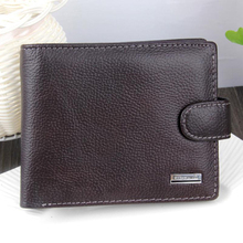Luxury Mens Wallet Genuine Leather Wallet for Men Carteira Masculina Trifold Real Cowhide Purse Credit Card