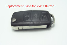 Best quality 3 button Case for VW Passat Polo Golf Touran Bora SEAT Ibiza Leon SKODA Octavia Fabia 2 Remote Key blank with logo