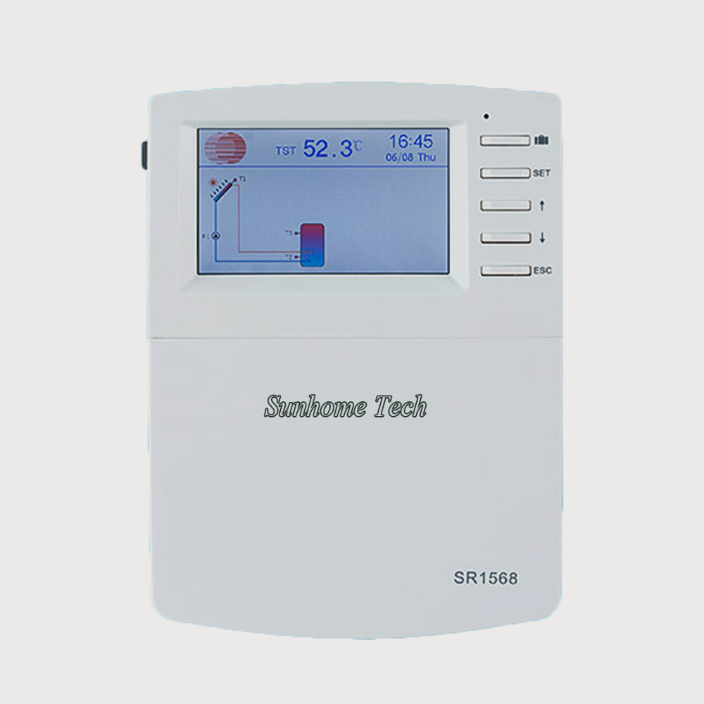 Solar water heater controller SR1568 with TFT display,RS485 100240V AC