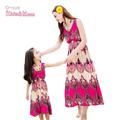 Mother and Daughter Clothes Family Look Harness Girl Summer Dress Floral Beach Dresses Family Matching Clothes