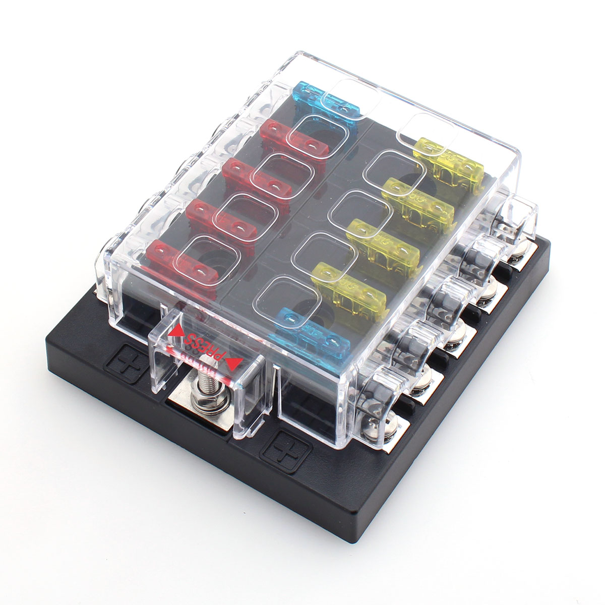 10 Way 24V 12V Blade Fuse Box Holder & Bus Bar Kit New ATO ... buss fuse box 