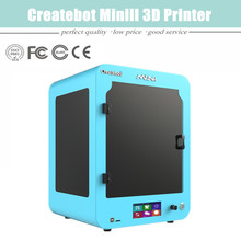 2015 free shipping Newest Model Material 1.75mm PLA/ABS Createbot Mini 3D Printer With Touchscreen