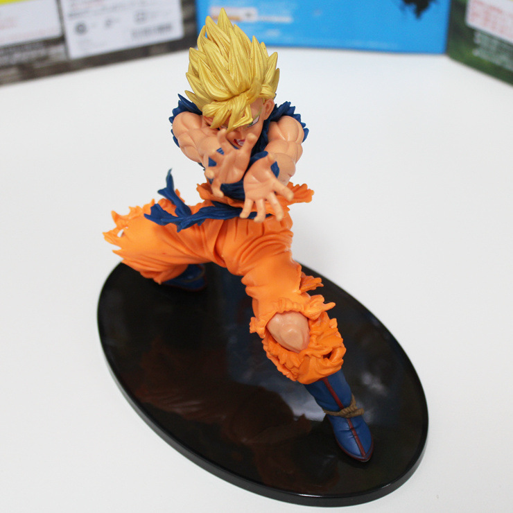 NEW Hot 1pcs 18cm Dragon Ball Z Super Saiyan KAMEHAMEHA Son Goku Kakarotto PVC Action Figure toys Christmas gift toy with BOX
