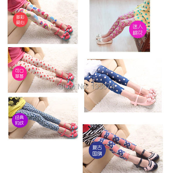 5 12 Years New Baby Kids Girls Leggings Trousers Pattern Printed Legging Pants Underwear Freeshipping