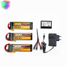 VOK 11.1V 3s Lipo battery 2 / 3pcs 3500mAh 35C max 45C batteries and charger with cable XT60 plug for rc drone Helicopte parts