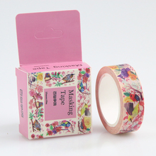 1 Pc / Pack Masking Tape 10 Meter Birds Contend Washi Adhesive Tape Diy Scrapbooking Sticker Label Masking Tape