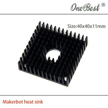 10Pcs/lot 40x40x11mm heatsink For MK7/MK8 3D printer extruder heat sink Makerbot Fitting Aluminum Anode Black Free shipping