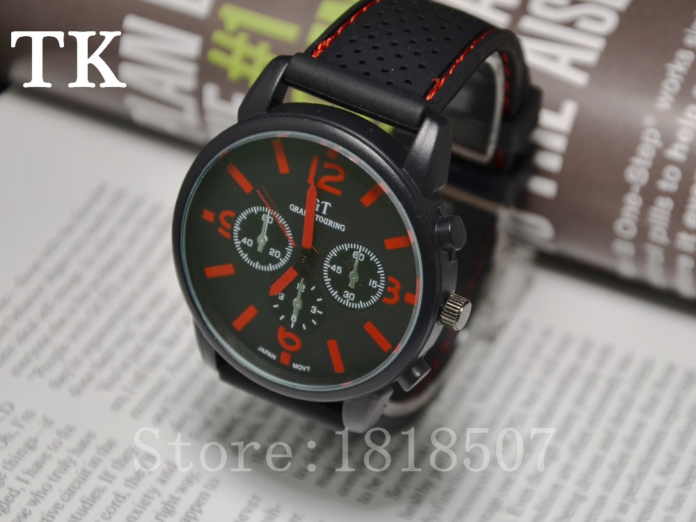 GT Luxury Casual Quartz Watch Racing Men Military Watches Sport Wristwatch Silicone Clock Fashion Hours relogio