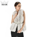 2016 New Winter Real Fox Fur Vest With Rivet For Lady 100 Natural Whole Skin Fox