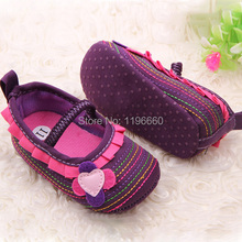 Cotton Cloth Four Flower Baby Shoes Striped Sole Shoes for Kids Cute Toddler Shoes