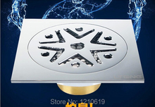 New Arrival US Free Shipping Wholesale And Retail Square 10*10cm Balcony Bathroom Floor Drain Chrome Finished Shower Strainer
