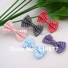 Lots Colors 200pcs U Pick Tartan plaid Ribbon Bows flower Appliques craft A074