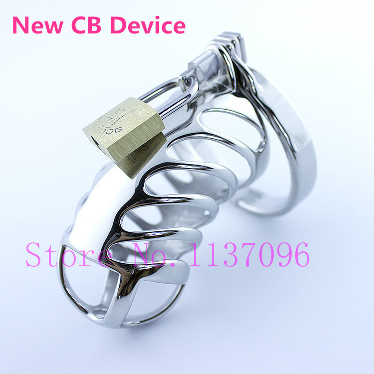 2015 New penis sleeve Stainless Steel chastity lock,cock cage,penis ring,sex toys for men, chastity Device,fetish,offbeat toys