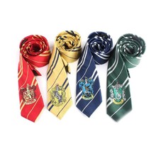 2016 Durable Neck Tie Harry Potter Ties Necktie Gryffindor Slytherin Ravenclaw Costume Accessory Tie With Badge Cosplay Gift
