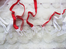 Fashion Women Sexy Bow Lace Floral Garters Three Line Buckle Back Garter Belt 4 Adjustable Suspenders