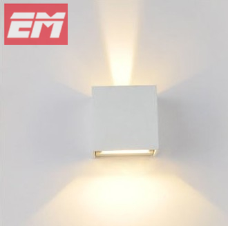 2pcs/lot IP65 Waterproof Outdoor Wall Lamp 10*10*10cm 6W Led White ABS Up Down Lighting Bathroom Light 90~260V