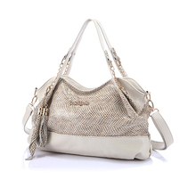 Luxury Women Designer Handbags High Quality Brand Genuine Leather Serpentine Tote Shoulder Bag Tassel Crossbody Bolsas