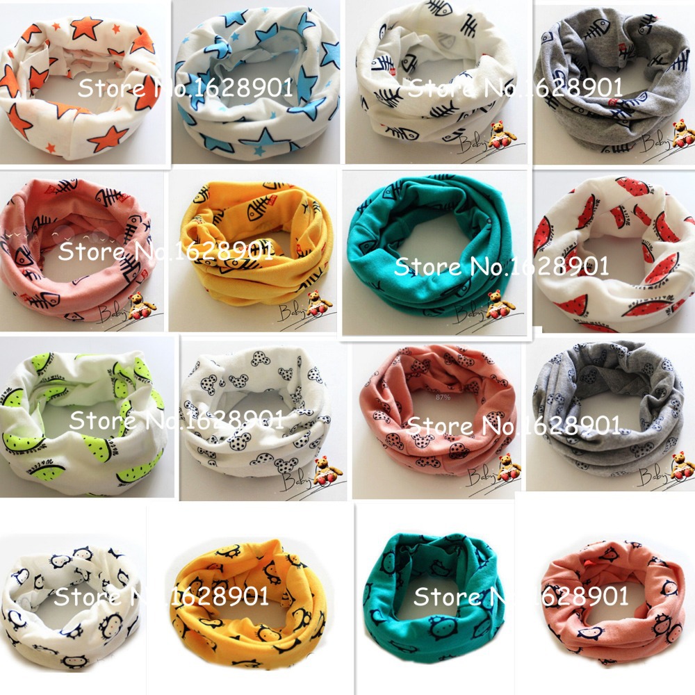Free shipping 2015 New Autumn Winter Baby scarf Chirldren 100% cotton collar Boys and girls Kids O ring child neck Scarves