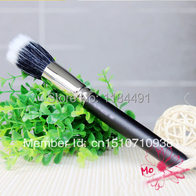 Free shipping 1x Makeup Cosmetic Beauty Duo Fiber Stippler Blush Foundation Powder Brush Black A2162 rd4fH