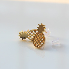 Best Friend Gift Minimalist Decoration Tiny Cute Pineapple Stud Earrings For Women Men BFF Jewelry