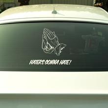 Praying hands design vinyl car stickers and decals for skoda peugeot nissan lada mazda 3 fasion