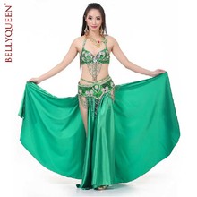 Women Rushed Fashion Bellydance Bollywood Dance Costumes Hot Selling!!! Professional Belly Costume.3pcs Bra &belt &skirt