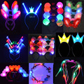 Light Up Flashing Blinking LED Headband Women Girl Party Wedding Flower Hair Accessories Decor Halloween Christmas