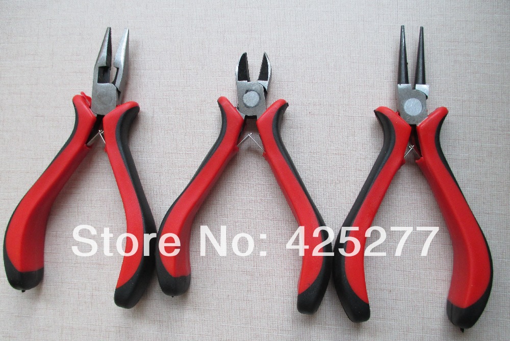 Free shippping! 3pcs/lot DIY jewelry making / Beaded model tools clamp long nose pliers for electrician 025010002