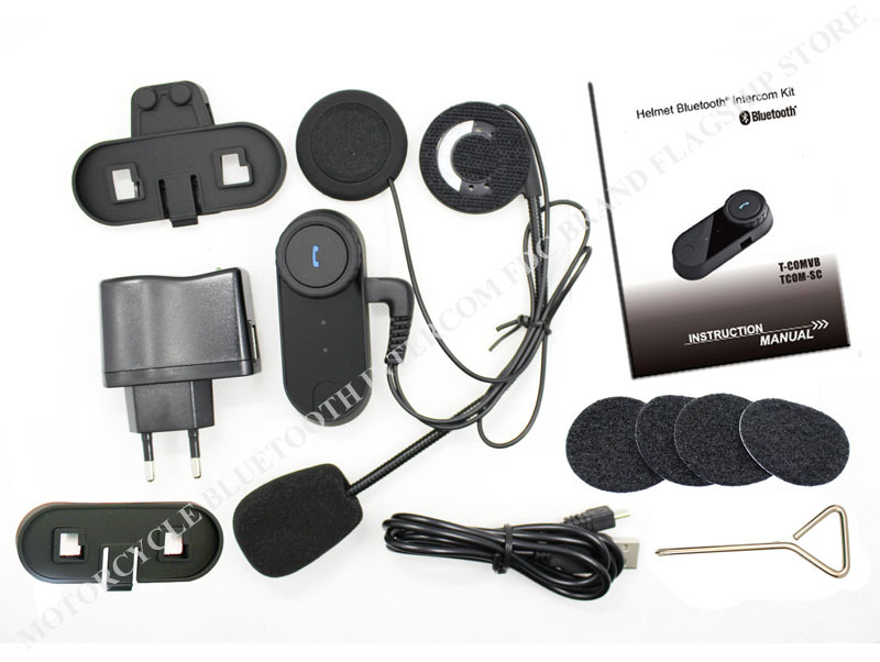 Free Shipping 2015Updated Version Original BT Bluetooth Motorcycle Helmet Intercom Interphone Headset with FM Radio