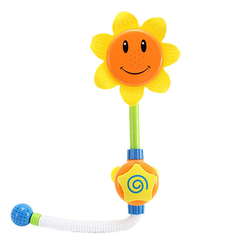 Children Pool Swimming Toys New Baby Bath Toy Sunflower Shower Faucet Shower 0-12 Months Bath Learning Toy Gift Yellow Green