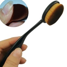New 1Pcs Power Makeup Brush Beauty Oval Cream Puff Cosmetic Foundation Blend Tools Random Color Free Shipping
