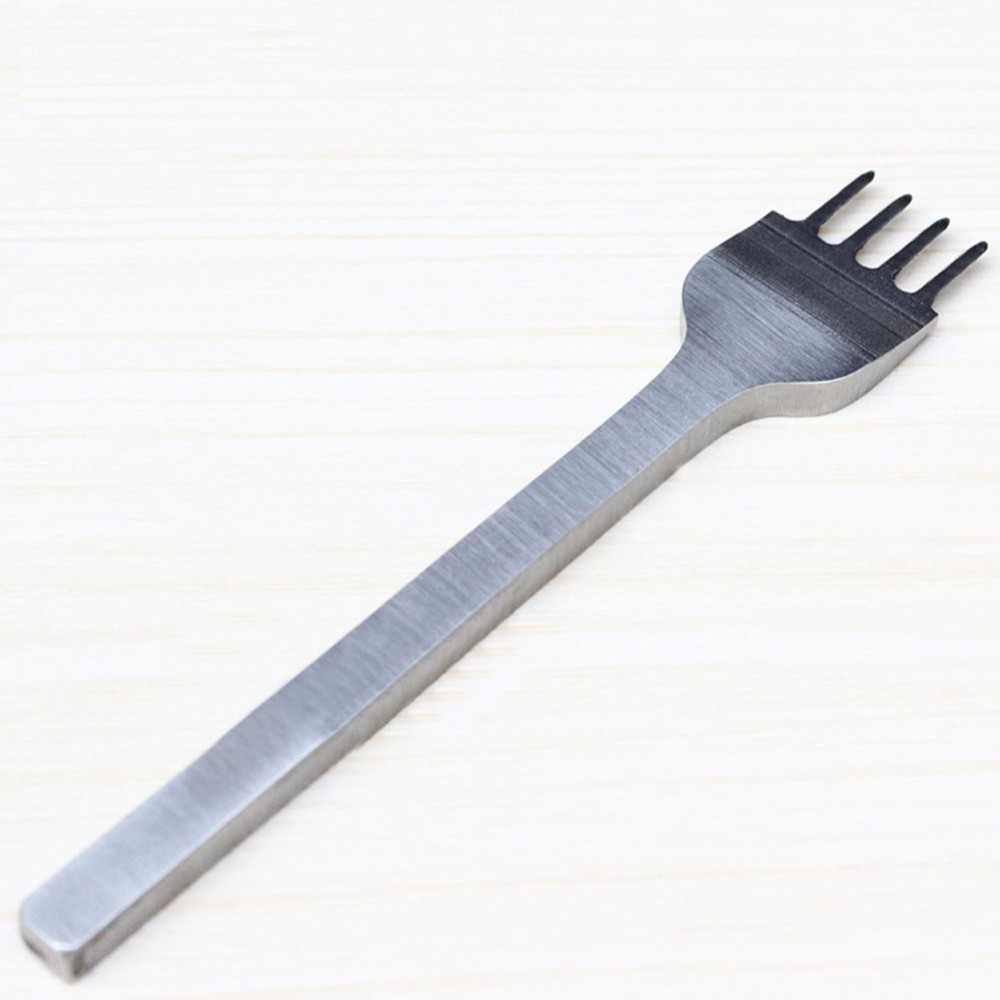 Description Picture 6 of item4pcs/set 3mm 4mm 5mm 6mm Leather Craft Tools Hole Punches Stitching Punch Tool 1+2+4+6 Prong Leathercraft Punching Tools Set